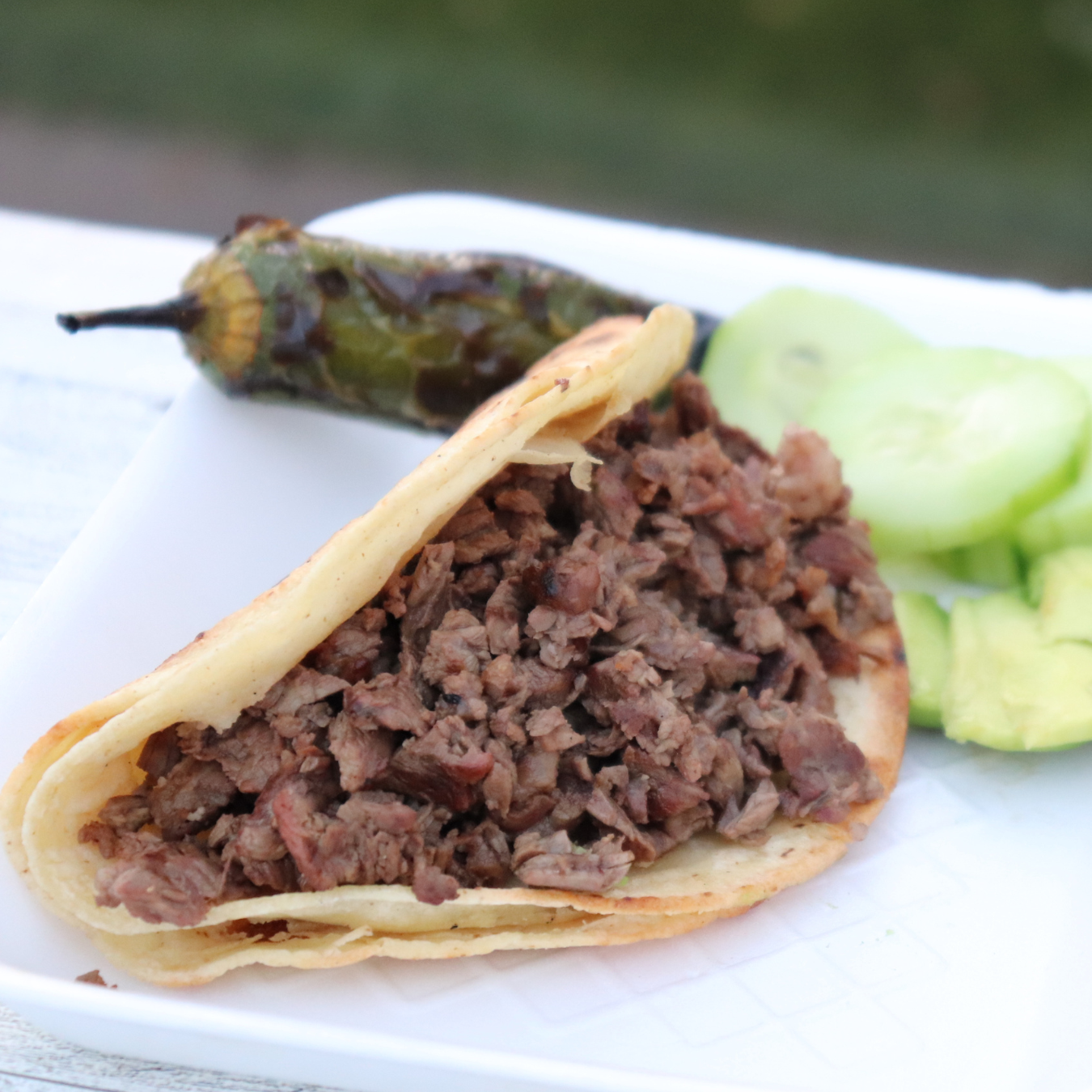 Taco de Asada Tacos El Pariente